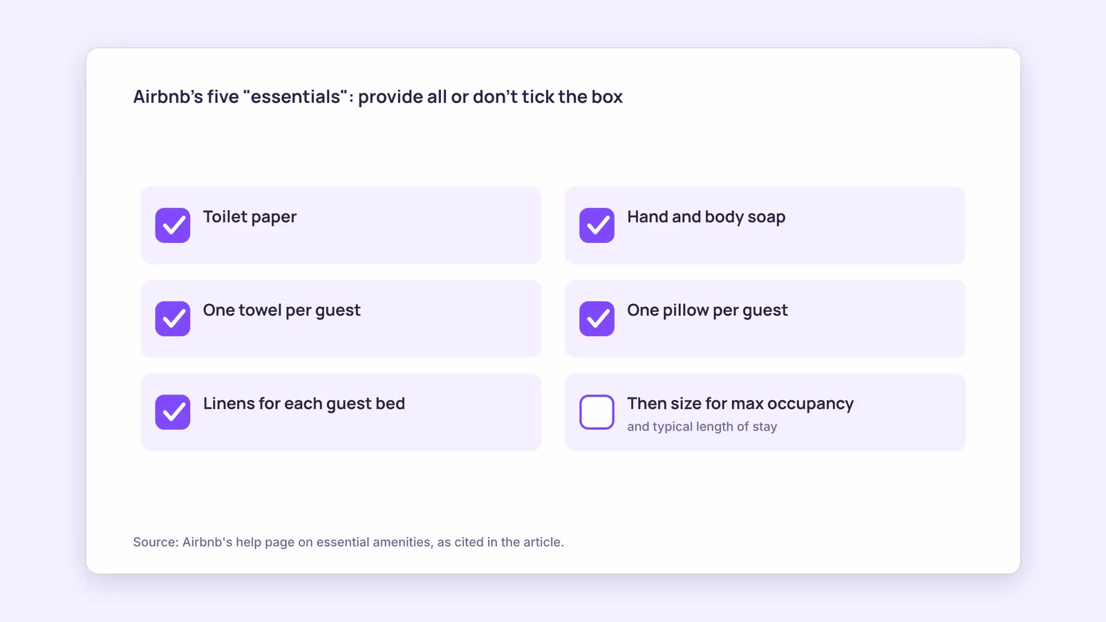 Airbnb Amenities Checklist: What Guests Care About